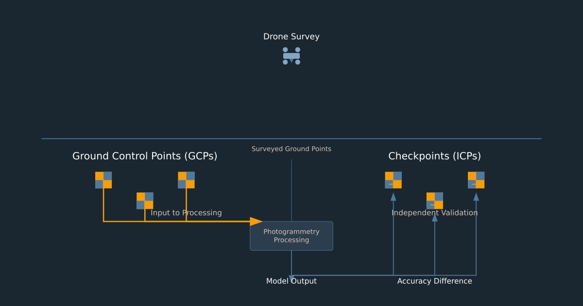 Checkpoints vs Control Points in Drone Survey Accuracy